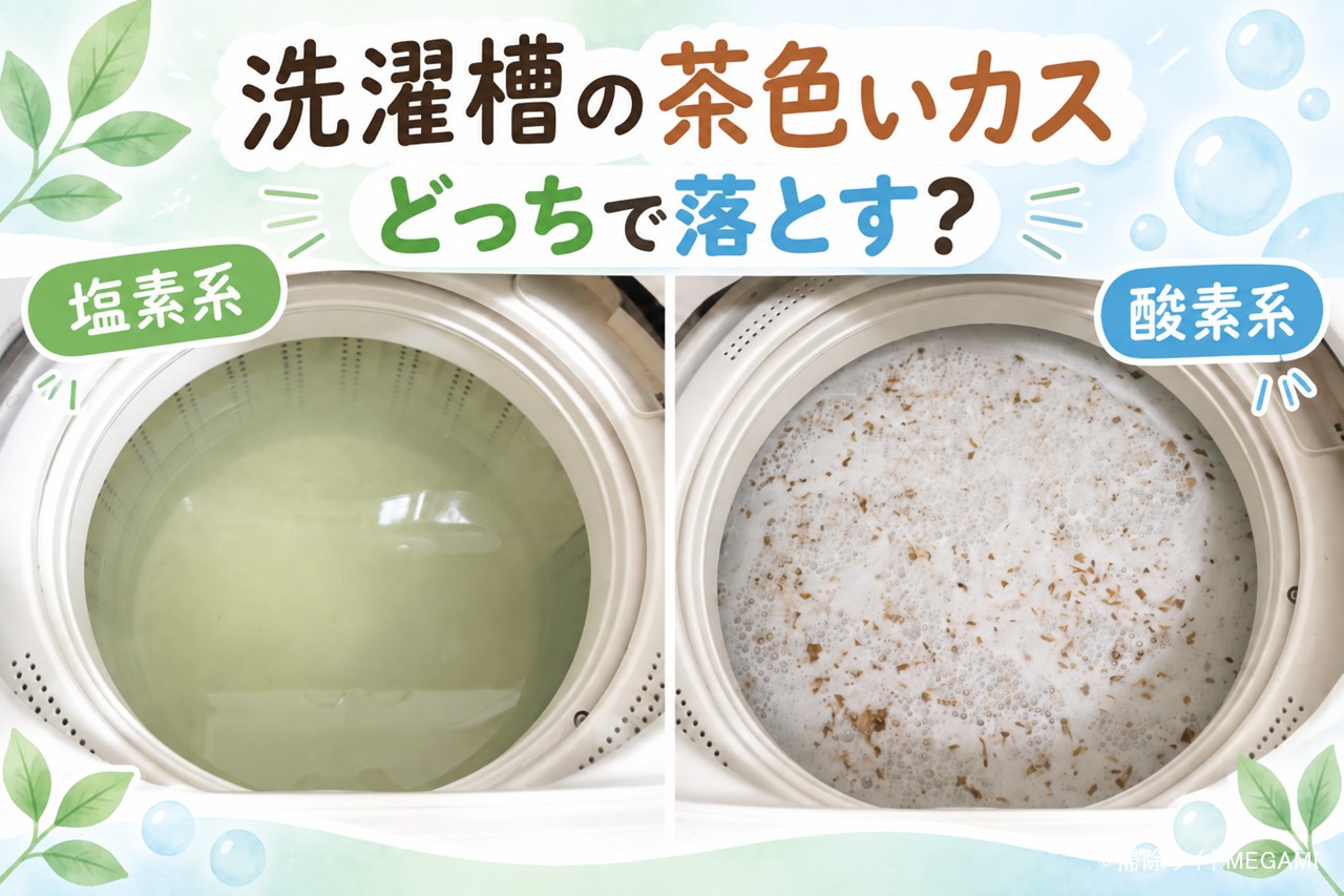 洗濯槽の茶色いカスには塩素系?酸素系?違いを実体験で比較